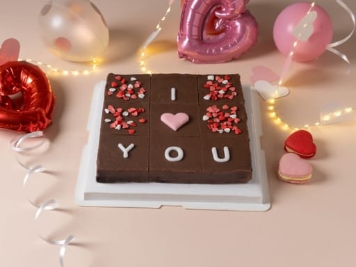 I heart You Valentine’s Brownies