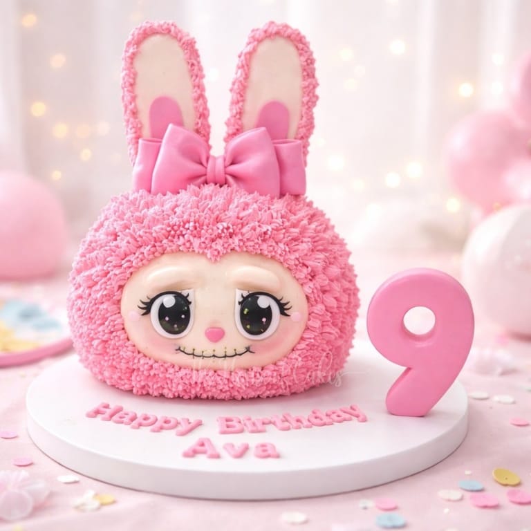 Pink Labubu Fantasy Cake - Image 1