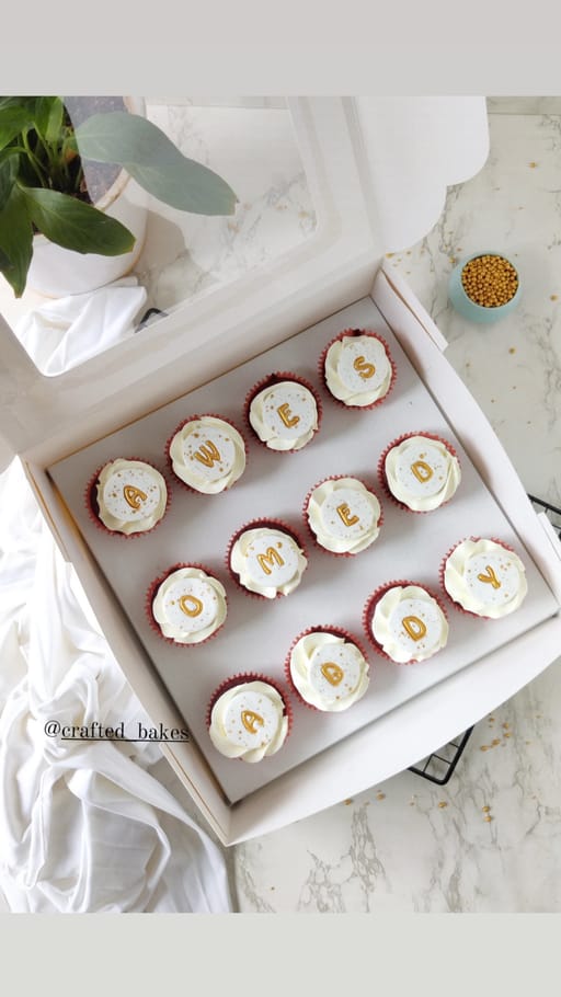 Personalised Letter Cupcake Box