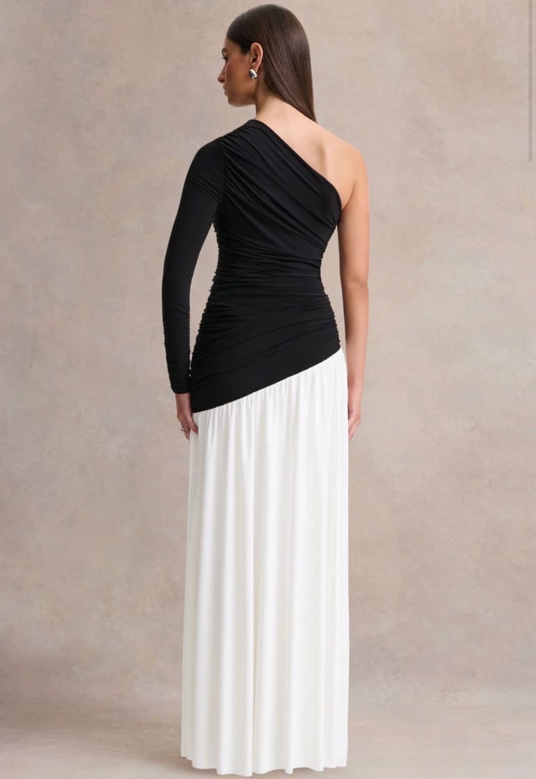The Bianca Asymmetric Draped Gown - Image 4