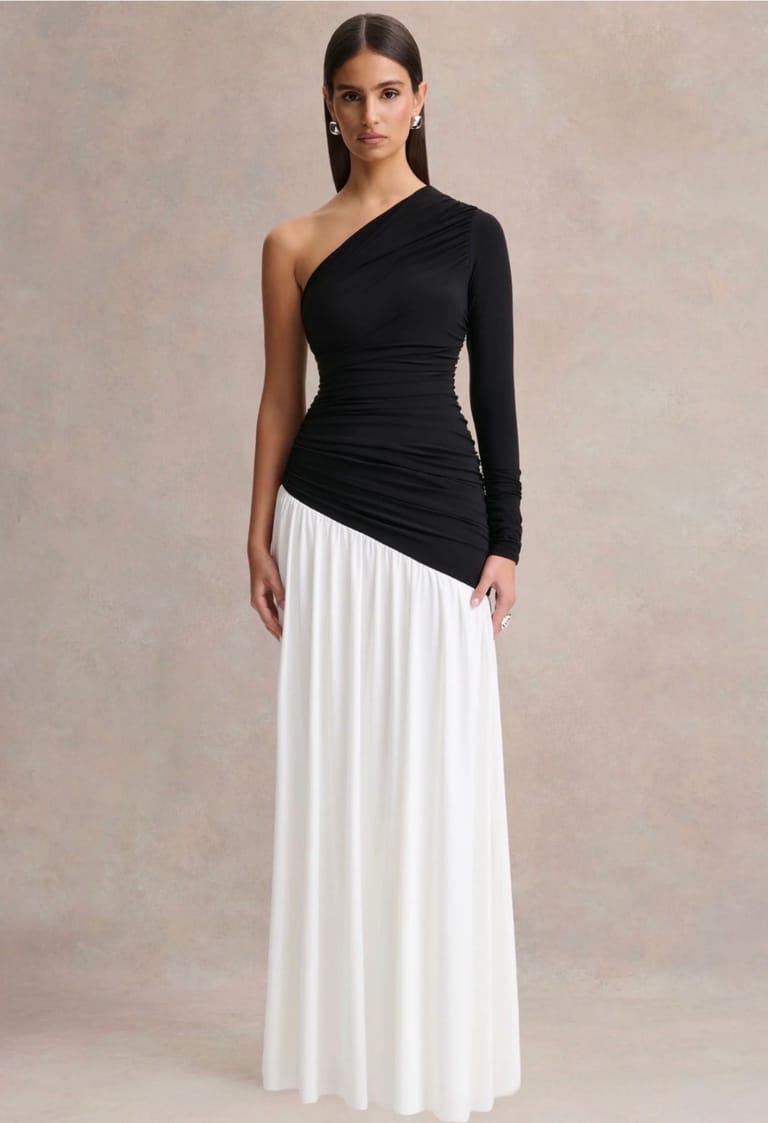The Bianca Asymmetric Draped Gown - Image 5