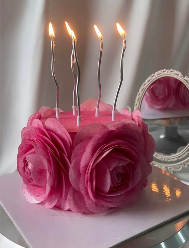 Flower Wafer Paper Cake - Image 1