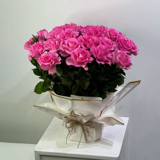 Eternal Pink Roses Charm Bouquet