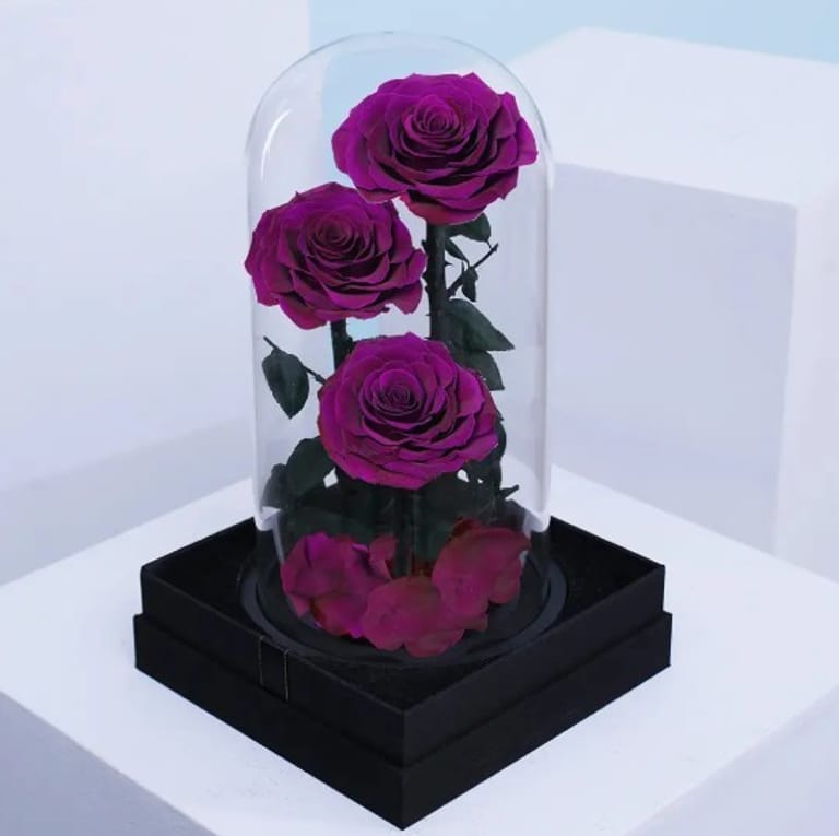 Purple Trio Forever Rose - Image 1