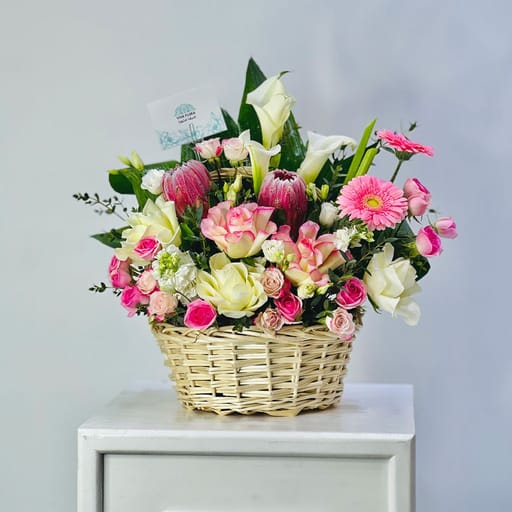 Radiant Mixed Flowers Basket