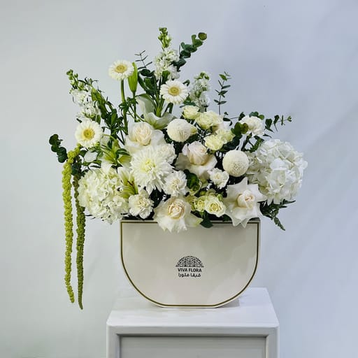 white wintry arrangement
