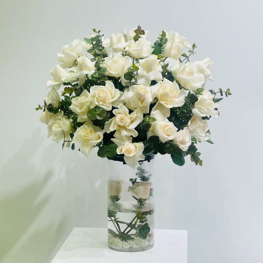 Emerald Bloom Flower Vase