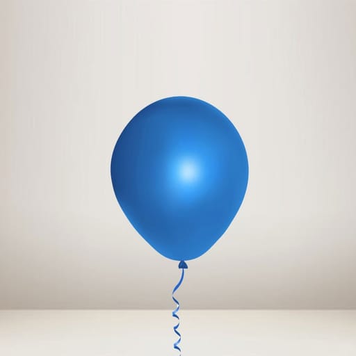 Blue Single Latex Balloon