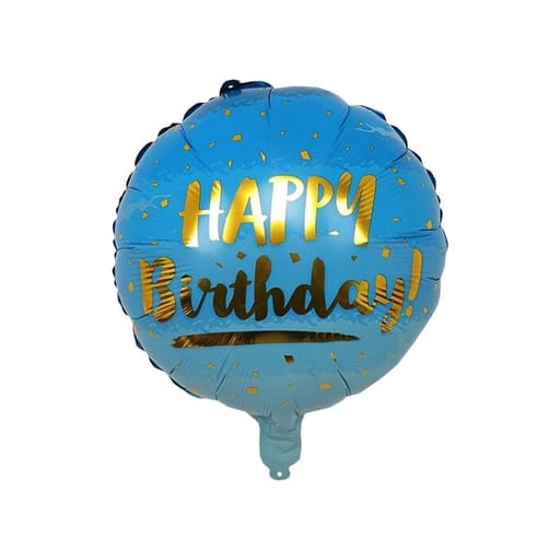 Happy Birthday Blue Helium Balloon -001