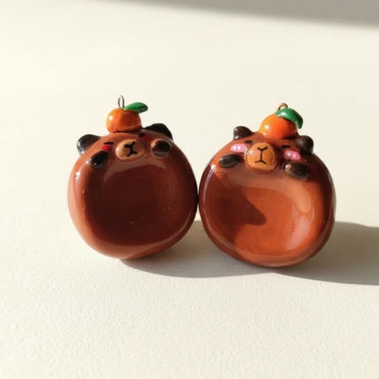 Capybara Worry Stone Keychain - Image 2
