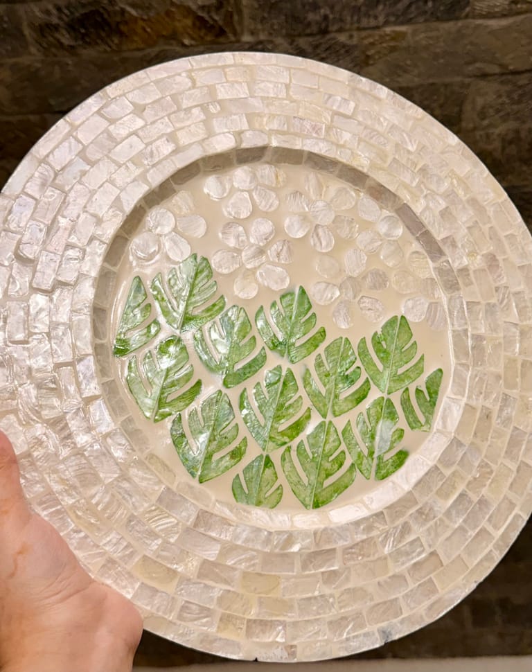 Mother Of Pearl Multipurpose Placemat/ Tray/ Decorative Plate - Image 3