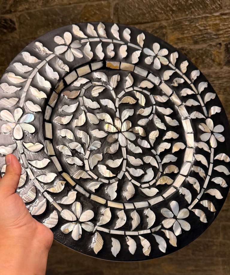 Mother Of Pearl Multipurpose Placemat/ Tray/ Decorative Plate - Image 4