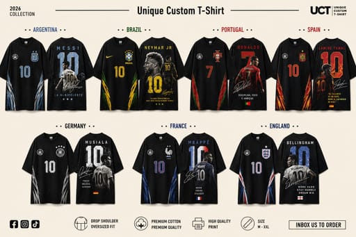 Football World Cup Graphic Oversized Tee – Premium Drop Shoulder 