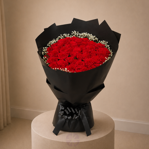 A Breathtaking 50 Red Rose Bouquet