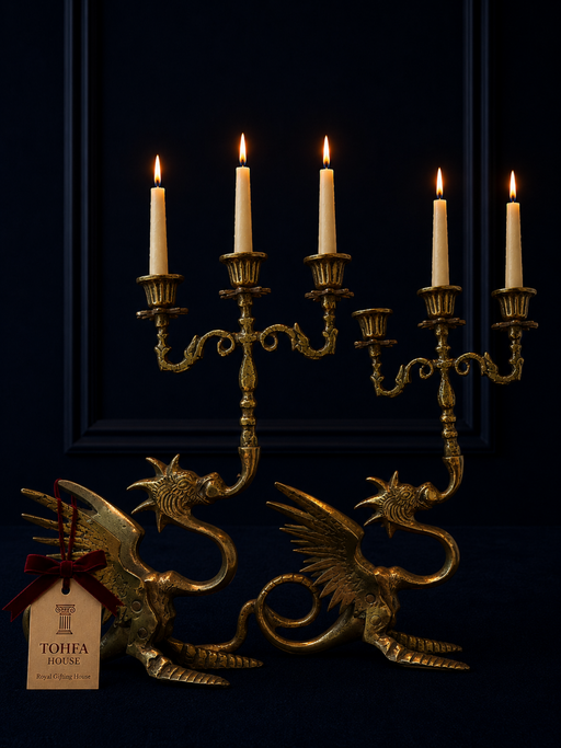 Rare Japanese Griffin Candelabras – 1960s