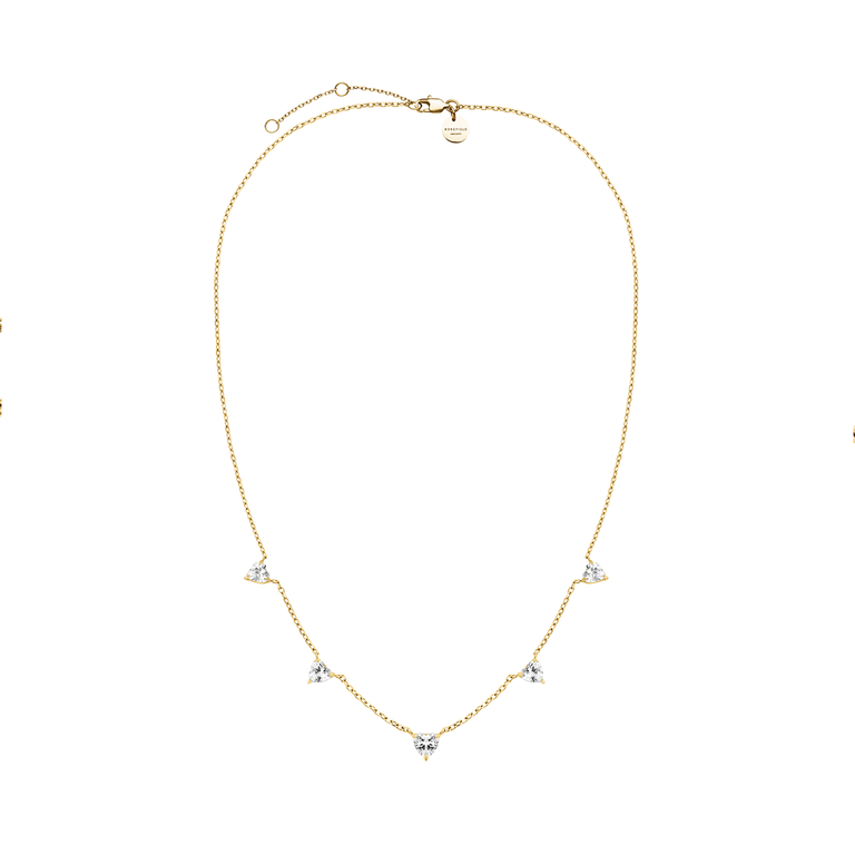 Rosefield Row of Hearts Necklace White Crystals JNRHG-J1005 - Image 3