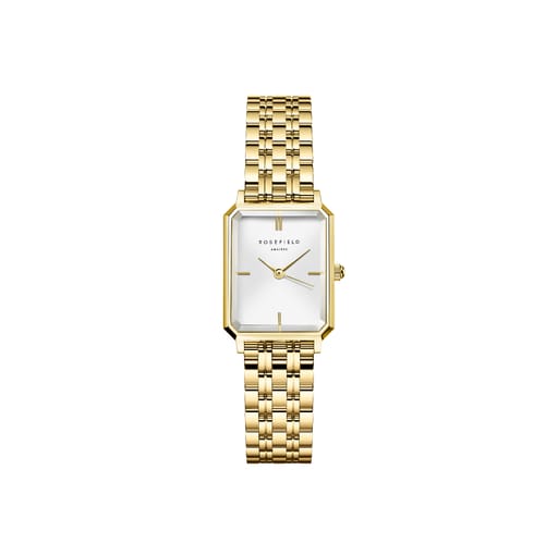 Rosefield Octagon XS White Sunray Steel Gold - OWGSG-O60