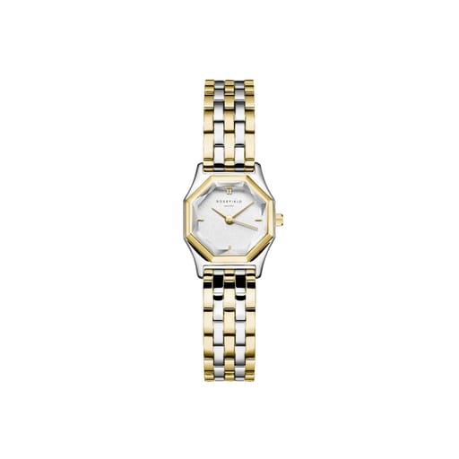 Rosefield Gemme White, Two Tone Steel Gold - GWSSS-G03