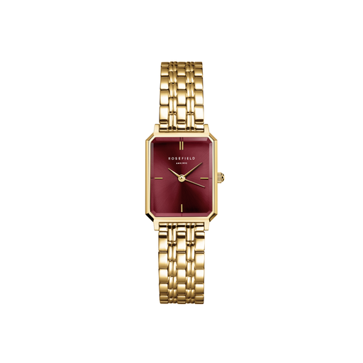 Rosefield Octagon XS Burgundy Sunray Steel Gold - OBGSG-O83