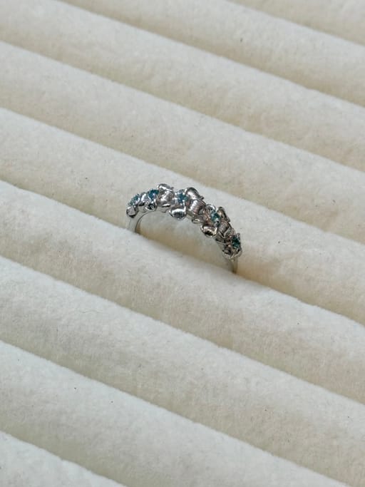 Blue Floral Ring
