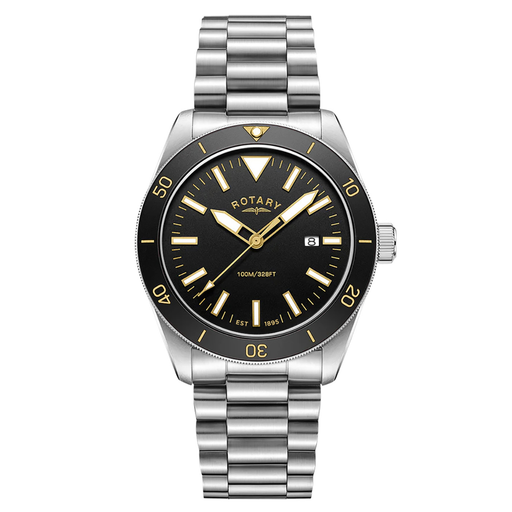 Rotary Men's Apex 10 Stainless Steel Bracelet Watch - RGB10001/06