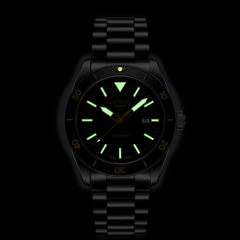 Rotary Men's Apex 10 Stainless Steel Bracelet Watch - RGB10001/06 - Image 4