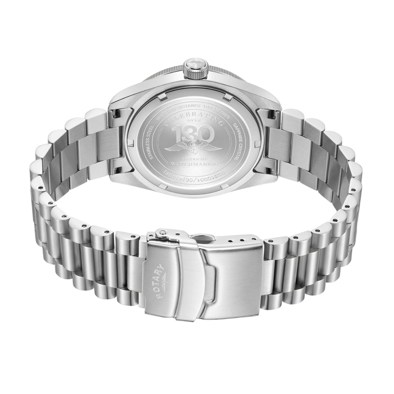 Rotary Men's Apex 10 Stainless Steel Bracelet Watch - RGB10001/06 - Image 5