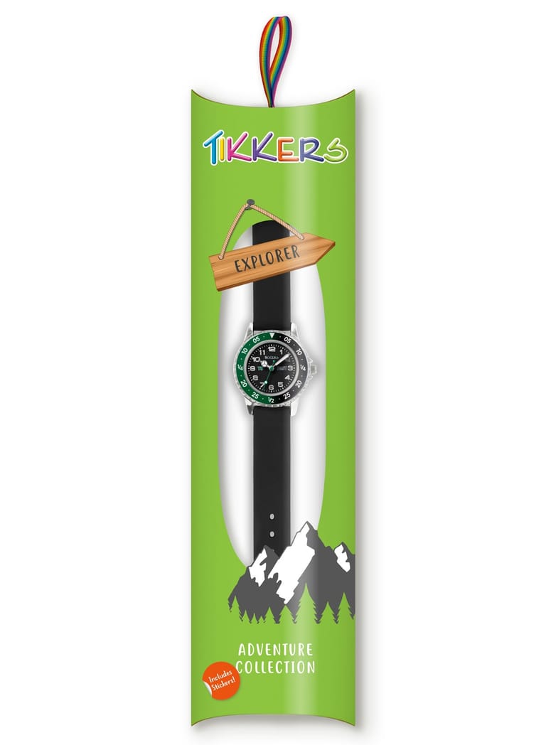 Tikkers Boys Black Silicone Strap Time Teacher Watch - TK0139 - Image 6