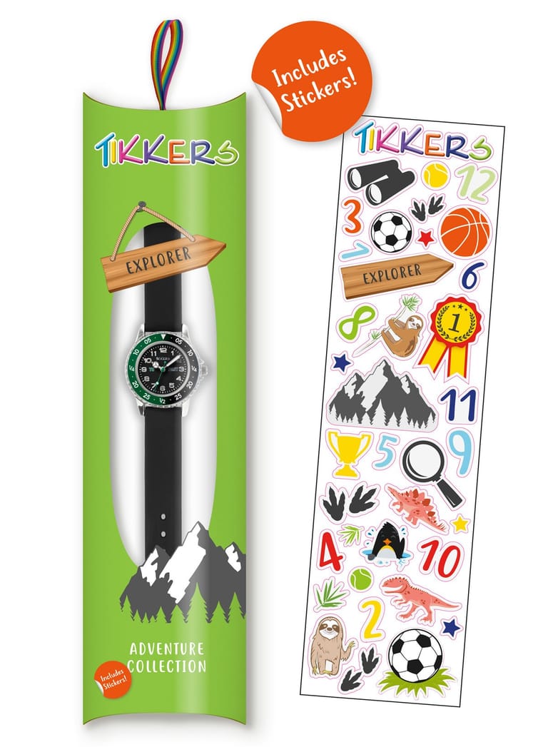 Tikkers Boys Black Silicone Strap Time Teacher Watch - TK0139 - Image 7