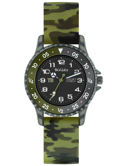 Tikkers Camo Silicone Time Teacher Strap Watch - ATK1085