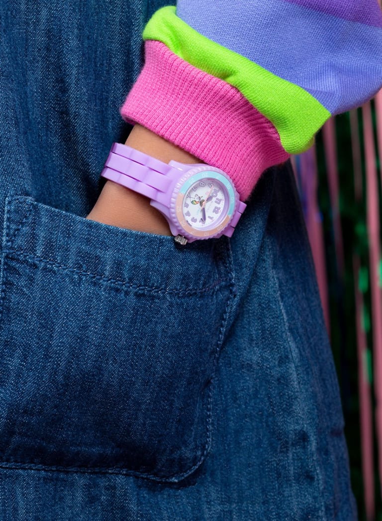 Tikkers Girls Purple Silicone Strap Time Teacher Watch - TK0147 - Image 5