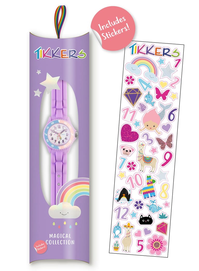 Tikkers Girls Purple Silicone Strap Time Teacher Watch - TK0147 - Image 8