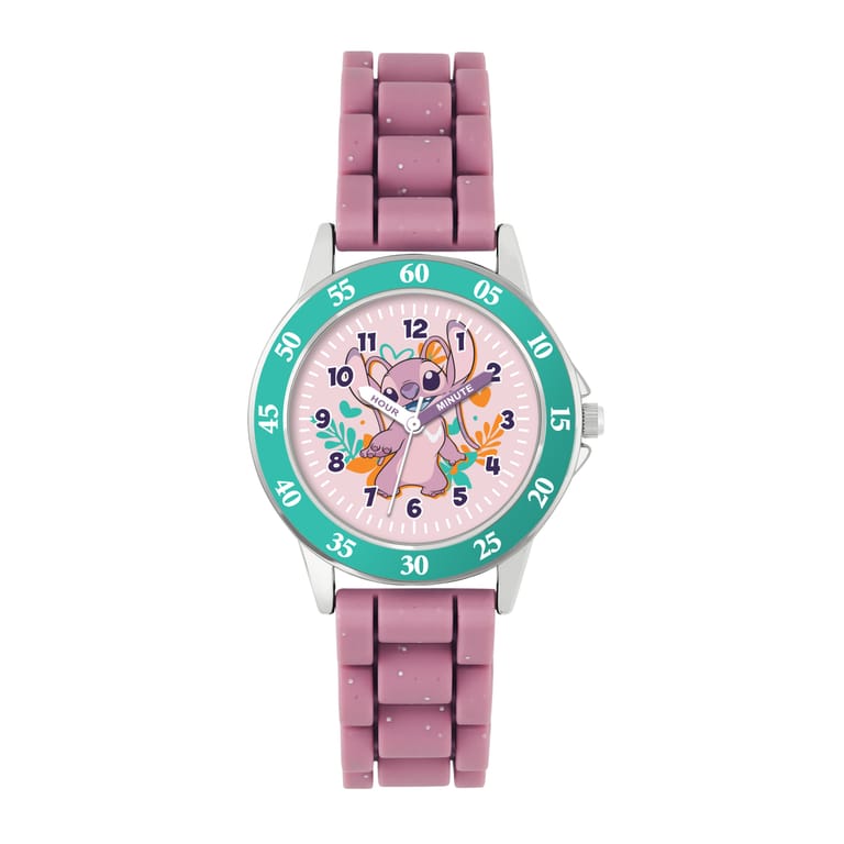 Disney Lilo and Stitch Pink Angel Time Teacher Watch-LAS9014