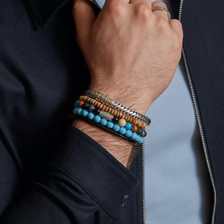 Matt Turquoise Delight Bracelet - RR-80043-S - Image 3