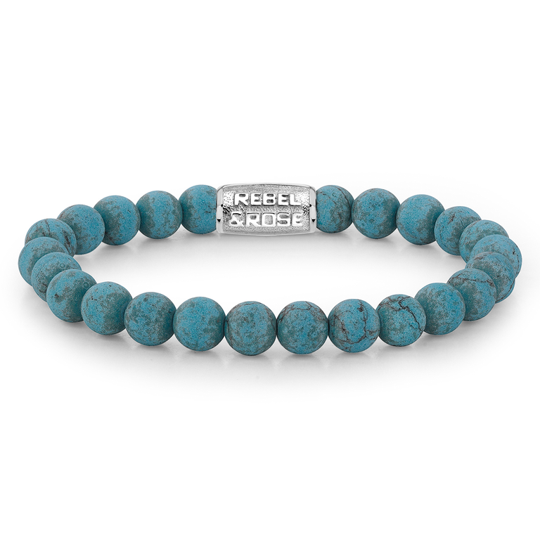 Matt Turquoise Delight Bracelet - RR-80043-S - Image 1
