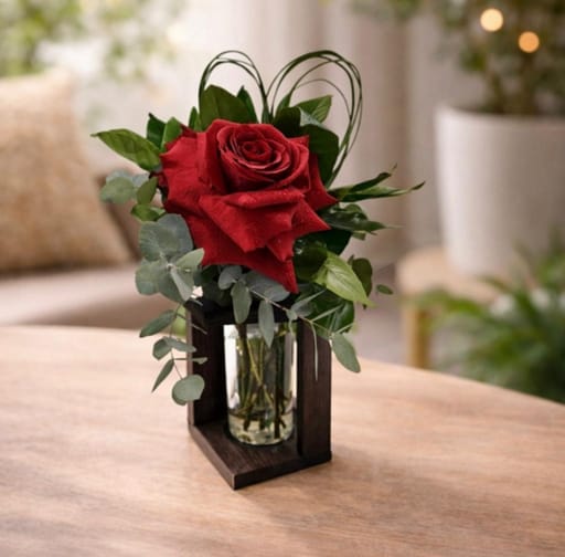 Wood Single Rose