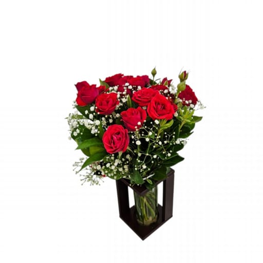 Wood De Mini-Rosas Vermelhas