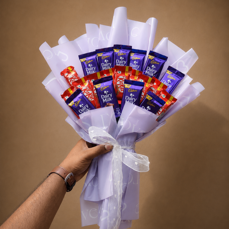Dairy Milk & KitKat Chocolate Bouquet - Image 2