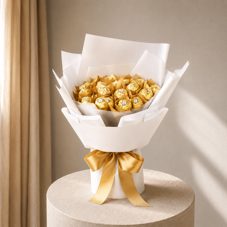 Golden Bloom — Ferrero Rocher Chocolate Bouquet