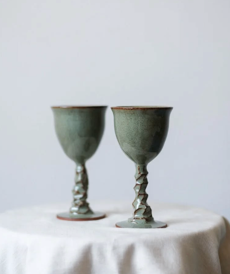 Sage Wine Goblets (Set of 2) - Image 1