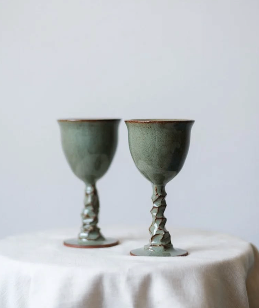 Sage Wine Goblets (Set of 2)