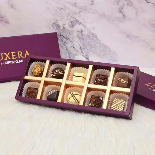 10 Pcs Assorted Chocolates By LUXERA