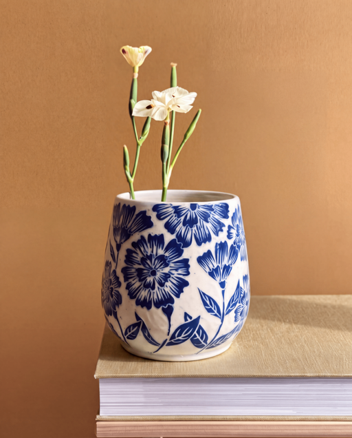 Indigo Bloom Vase