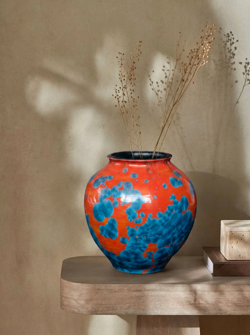 Red Volcanic Vase