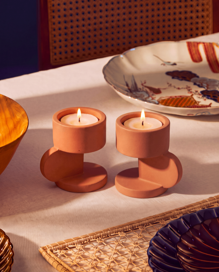 Terracotta Tealight Holder (Set of 2) - Image 2