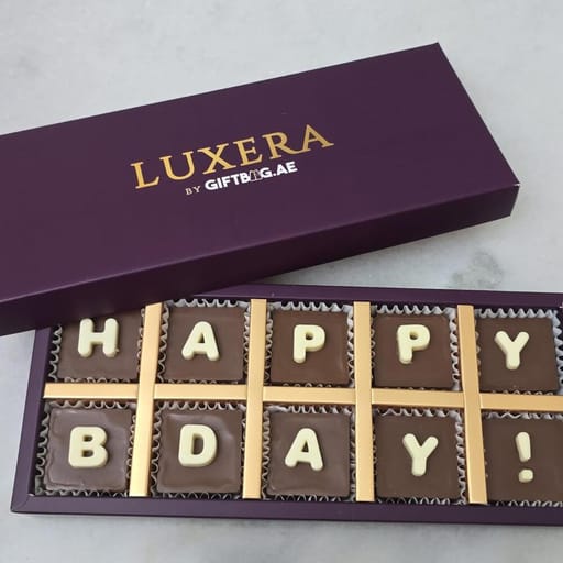 10 Pcs Happy Bday Chocolate By LUXERA
