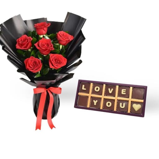 Love You Chocolates and Roses