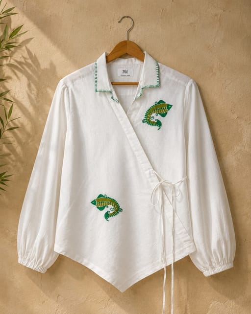 White Shirt Green Fish