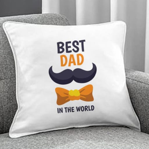 Best Dad in the World – Printed Cushion