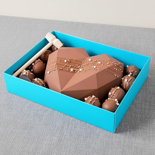 Diamond Chocolate Heart Truffles Delight